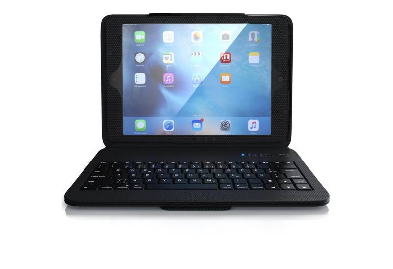 Aplic Tablet-Tastatur (Kunststoffcase, Funktionstasten, QWERTZ Bluetooth, für Apple iPad 9.7) von Aplic