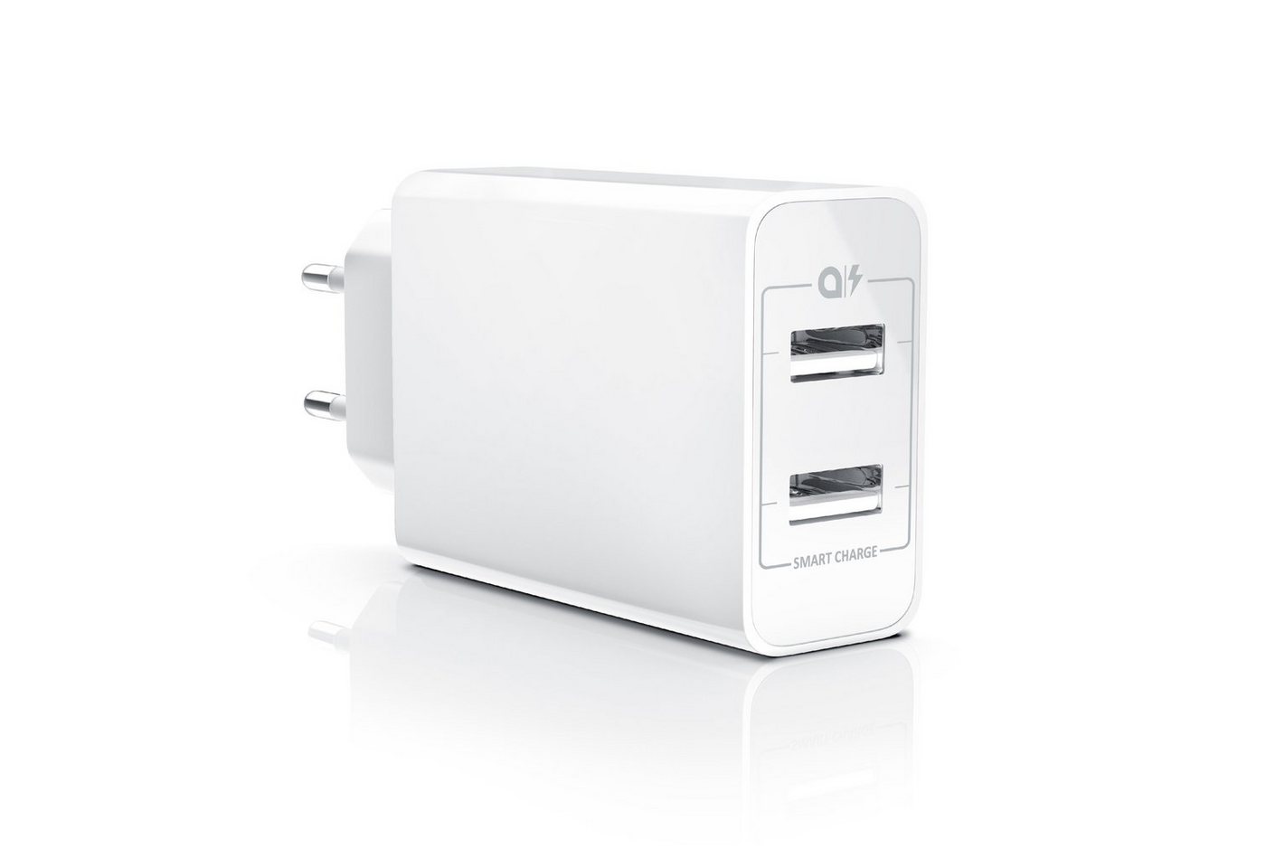 Aplic USB-Ladegerät (4800 mA, 2 Port Nezteil mit Smart Charge + Solid Charge, Leistungsstarke 24W) von Aplic