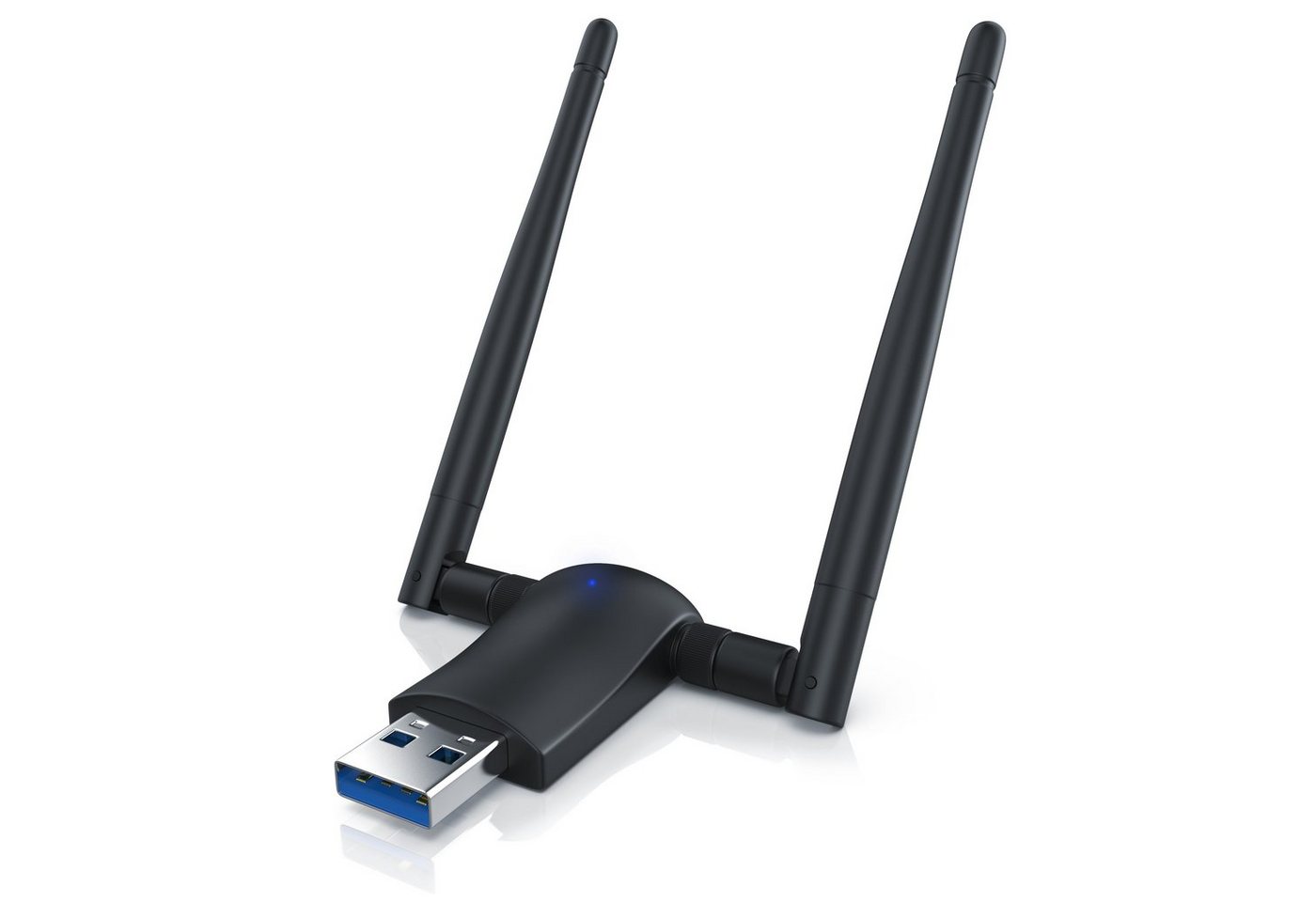 Aplic WLAN-Stick, WIFI Dongle USB3.0, 1200 MBit/s Dual Band 2,4 + 5 Ghz externe Antennen von Aplic