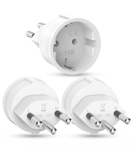 3 Stück Schweiz Reiseadapter, Deutschland auf Schweiz Reiseadapter, Schuko EU zu Typ J Steckdose, Reisestecker Steckdosenadapter für Malediven, Ruanda, Liechtenstein 3 Stück Schweiz Reiseadapter, Deutschland auf Schweiz Reiseadapter, Schuko EU zu Typ J Steckdose, Reisestecker Steckdosenadapter für Malediven, Ruanda, Liechtenstein von Aplimln