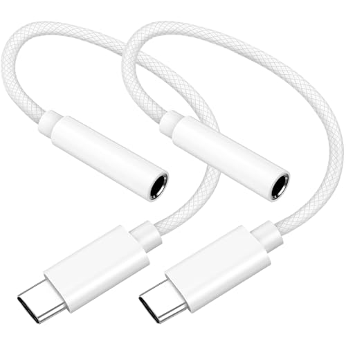 Aplimln Adapter USB C auf Klinke, USB Typ C auf 3,5 mm Kopfhörer Adapter Klinke auf USB C Aux Audio Adapter für Phone 15 Pro/Max, Galaxy S24 S23 S22 Note 20, Pixel (2 Stück) von Aplimln