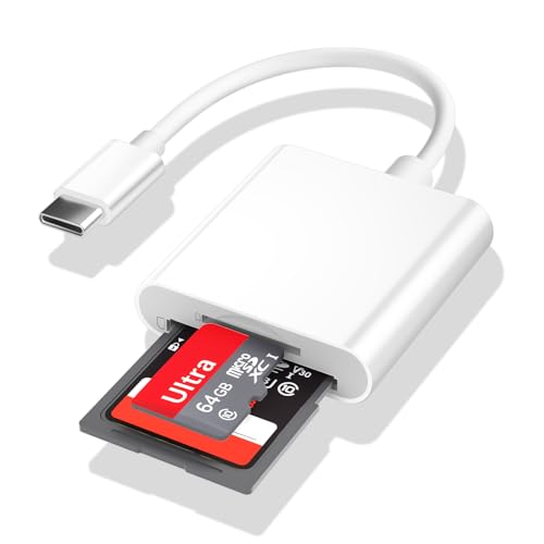 SD Kartenleser USB C, 104 MB/S SD Card Reader USB C 2 in 1 mit Dualer Steckplatz, Kartenleser Fotografie Speicherkartenadapter - Plug and Play SD Kartenleser USB C, 104 MB/S SD Card Reader USB C 2 in 1 mit Dualer Steckplatz, Kartenleser Fotografie Speicherkartenadapter - Plug and Play von Aplimln