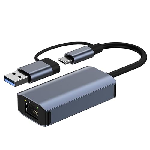 USB C Ethernet Adapter, USB 3.0 to RJ45 1000 Mbps USB Netzwerkadapter, USB LAN Adapter Kompatibel mit Windows XP, MAC OS, Linux, Vista, usw (Plug and Play) von Aplimln