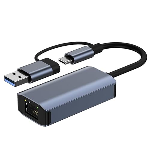 USB C auf Ethernet Adapter, USB 3.0 to RJ45 1000 Mbps LAN Netzwerkadapter Adapter, LAN Ethernet Adapter Kompatibel mit Windows XP, MAC OS, Linux, Vista, usw (Plug and Play) von Aplimln