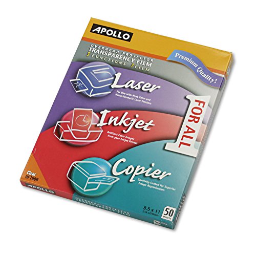 Apollo C/O Acco Welt-Transparenz Film, 8–1/5,1 x 27,9 cm 50/Box von Apollo