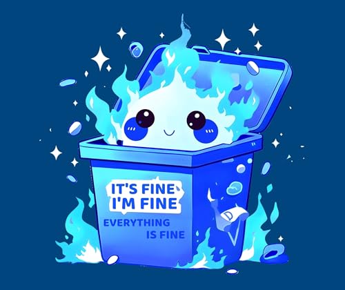 Mauspad mit Dumpster auf Feuer, niedliches und lustiges Mauspad für Laptop-Gaming, rutschfeste Gummiunterseite, dekoratives Schreibtischzubehör für Büro, It's Fine I'm Fine Everything is Fine Mauspad mit Dumpster auf Feuer, niedliches und lustiges Mauspad für Laptop-Gaming, rutschfeste Gummiunterseite, dekoratives Schreibtischzubehör für Büro, It's Fine I'm Fine Everything is Fine von Apottwal
