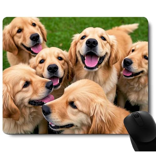 Niedliches Golden Retriever-Mauspad für den Schreibtisch, einzigartiges Design, Computer-Mauspad mit rutschfester Gummiunterseite für Damen, waschbare Mauspads, Computer-Mauspads für Schreibtisch Niedliches Golden Retriever-Mauspad für den Schreibtisch, einzigartiges Design, Computer-Mauspad mit rutschfester Gummiunterseite für Damen, waschbare Mauspads, Computer-Mauspads für Schreibtisch von Apottwal