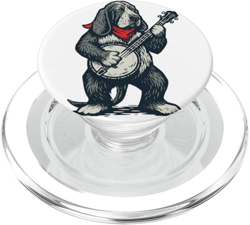 Bassett Hound Cute Banjo Picker Music PopSockets PopGrip für MagSafe Bassett Hound Cute Banjo Picker Music PopSockets PopGrip für MagSafe von Appalachian Basecamp by Giant Step