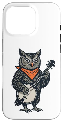 Owl Cute Banjo Picker Music Hülle für iPhone 16 Pro von Appalachian Basecamp by Giant Step
