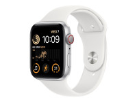 Apple Watch SE 2022 (GPS + Cellular) 44mm silber mit Sportarmband weiß von Apple Computer