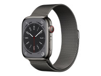 Apple Watch Series 8 (GPS + Cellular) 41mm Edelstahl graphit mit Milanaise-Armband graphit von Apple Computer