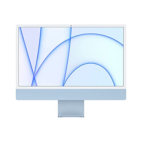 2021 Apple iMac mit Apple M1 Chip (24-zoll, 16GB RAM, 1TB SSD Kapazität) (QWERTY English) Blau (Generalüberholt) von Apple
