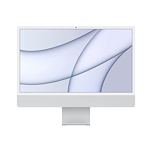 2021 Apple iMac mit Apple M1 Chip (24-zoll, 8GB RAM, 256GB SSD Kapazität) (QWERTY English) Silber (Generalüberholt) von Apple