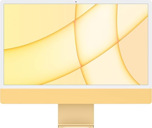 2021 Apple iMac mit Apple M1 Chip mit 8-core CPU (24-Zoll, 16GB RAM, 2TB SSD Kapazität) (QWERTZ German) Gelb (Generalüberholt) von Apple
