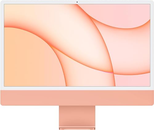 2021 Apple iMac mit Apple M1 Chip mit 8-core CPU (24-zoll, 1TB SSD Kapazität) (QWERTZ German) Orange (Generalüberholt) von Apple