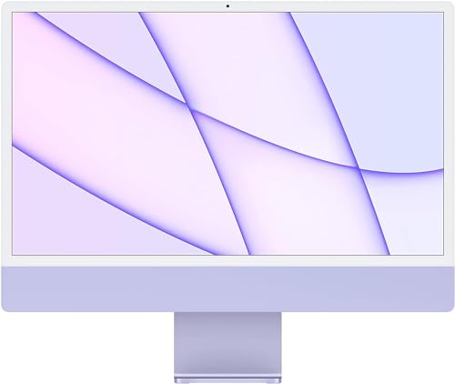 2021 Apple iMac mit Apple M1 Chip mit 8-core CPU (24-zoll, 512GB SSD Kapazität) (QWERTY English) Violett (Generalüberholt) von Apple