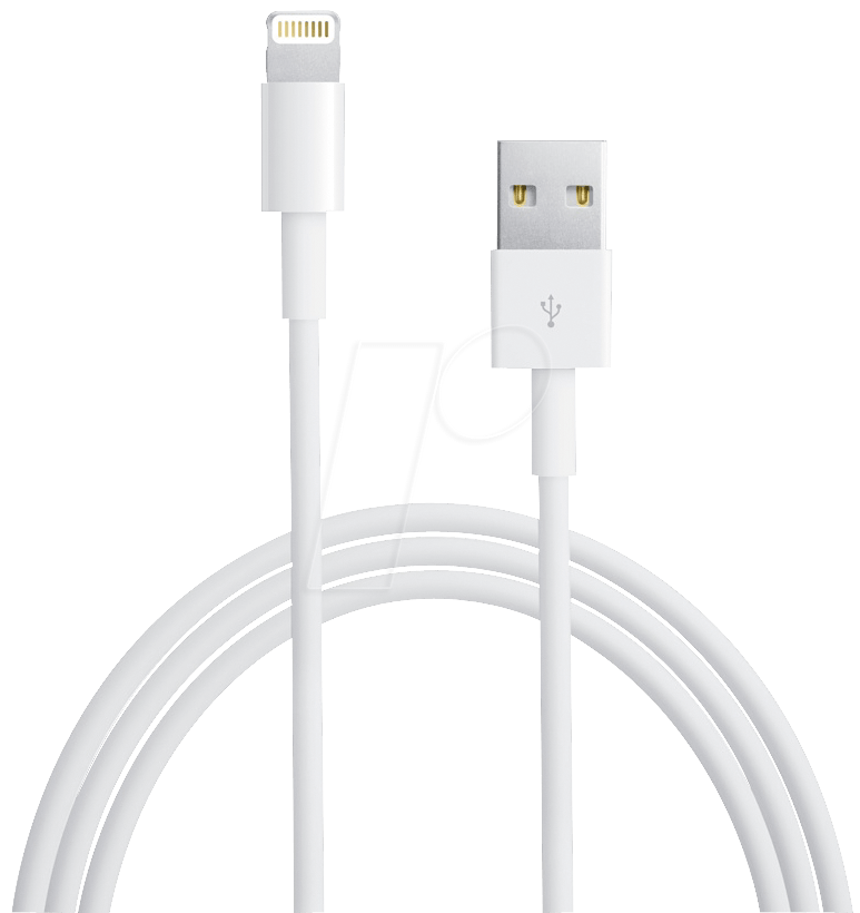 APPLE MD818ZM/A - Sync- & Ladekabel, USB-A -> Lightning,1,0 m, weiß von Apple