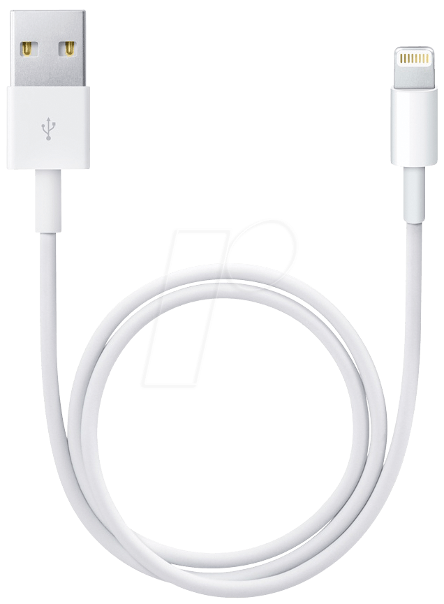 APPLE ME291ZM/A - Sync- & Ladekabel, USB-A -> Lightning, 0,5 m, weiß von Apple