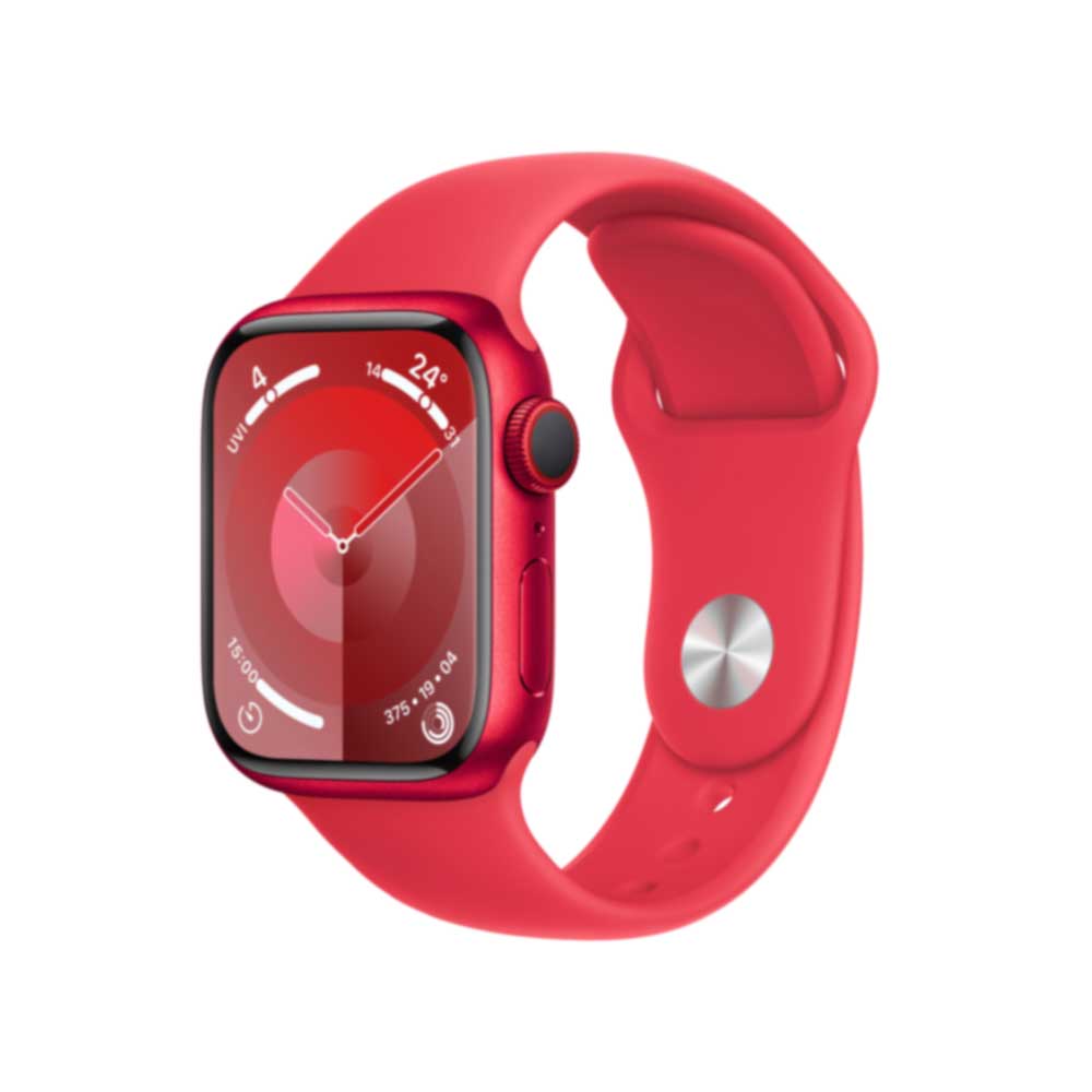 APPLE Watch Series 9 GPS + Cellular 41mm PRODUCT RED Aluminium Case with PRODUCT RED Sport Band - S/M (MRY63QF/A) von Apple