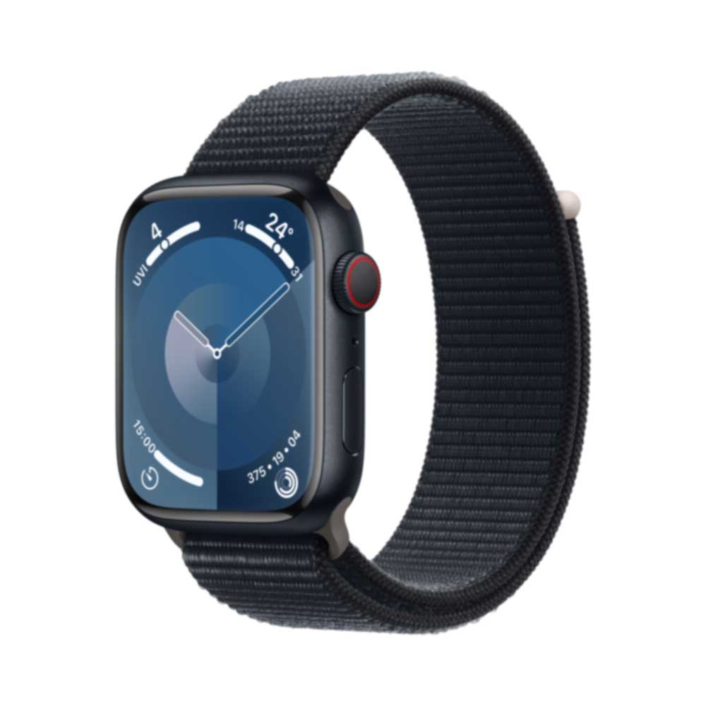 APPLE Watch Series 9 GPS + Cellular 45mm Midnight Aluminium Case with Midnight Sport Loop (MRMF3QF/A) von Apple