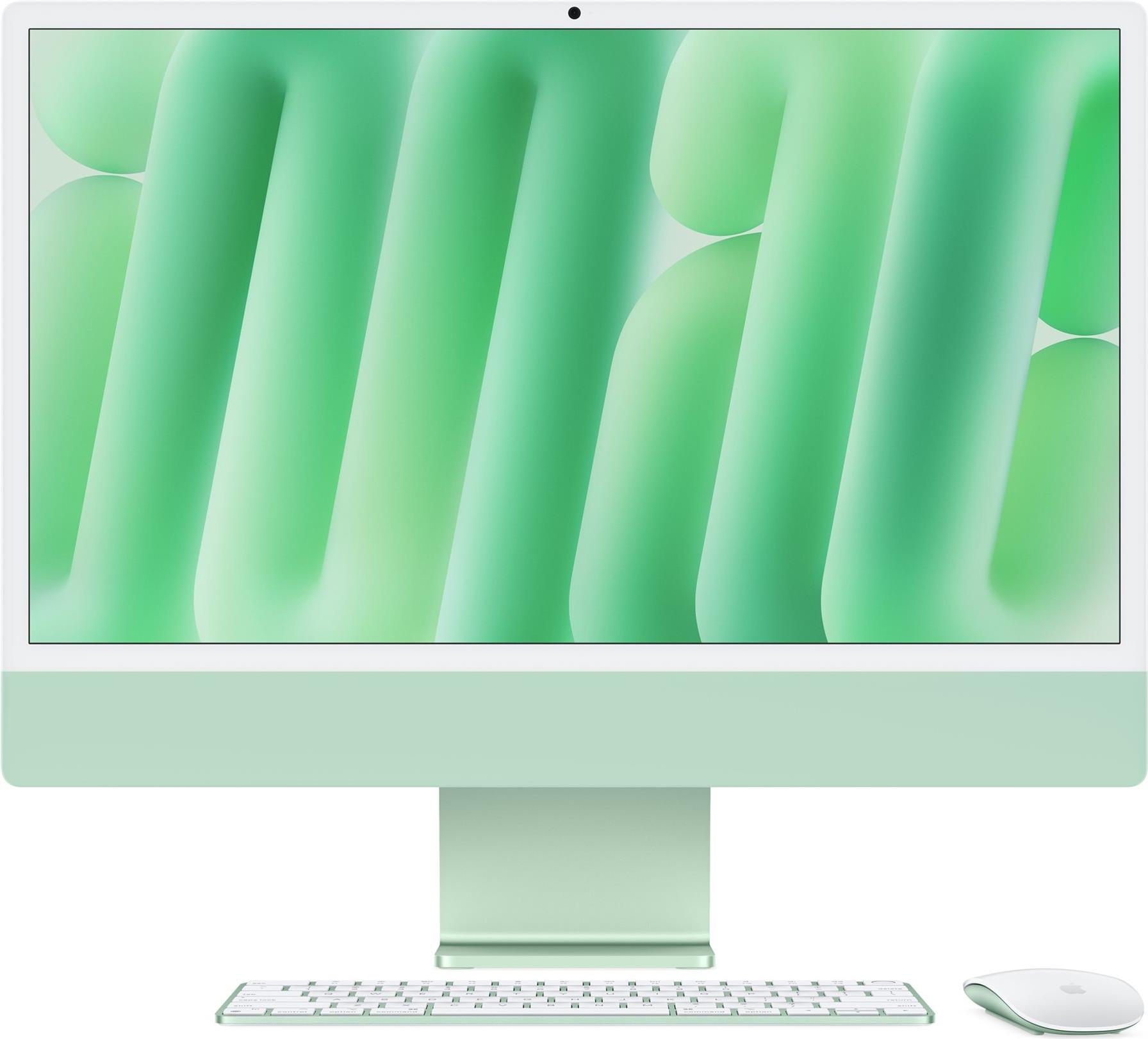 APPLE iMac Z1K3 59,62cm 23,5Zoll Nano Glas M4 10C CPU/10C GPU/16C N.E. 32GB 2TB SSD Gbit Eth MM NumKey TID DE Grün (Z1K3-MD2Q4D/A-07IG6C) von Apple