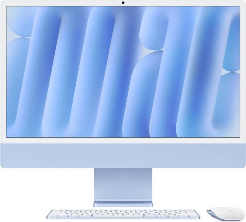 APPLE iMac Z1K5 59,62cm 23,5Zoll Nano Glas M4 10C CPU/10C GPU/16C N.E. 32GB 1TB SSD Gbit Eth MM NumKey TID DE Blau (Z1K5-MD2T4D/A-07I6FB) von Apple