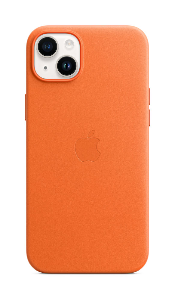 APPLE iPhone 14 Plus Leather Case with MagSafe - Orange (MPPF3ZM/A) von Apple