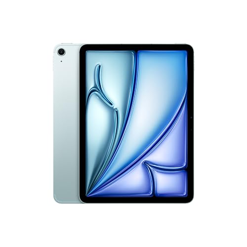 Apple 11" iPad Air (M2): Liquid Retina Display, 512 GB, 12 MP Querformat Frontkamera/12 MP Rückkamera, WLAN 6E und 5G Mobilfunk mit eSIM, Touch ID, Batterie für den ganzen Tag – Blau von Apple