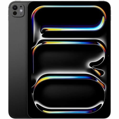 Apple 11" iPad Pro (M4): Ultra Retina XDR Display, 2 TB, 12 MP Querformat Frontkamera/12 MP Rückkamera, LiDAR Scanner, WLAN 6E und 5G Mobilfunk mit eSIM, Face ID, Standardglas – Space Schwarz von Apple
