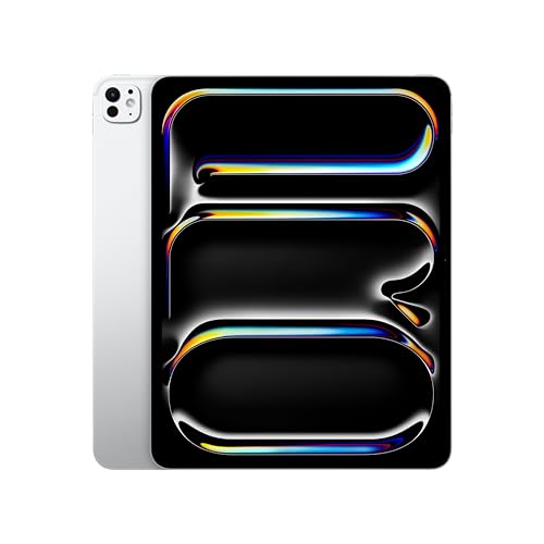 Apple 13" iPad Pro (M4): Ultra Retina XDR Display, 256 GB, 12 MP Querformat Frontkamera/12 MP Rückkamera, LiDAR Scanner, WLAN 6E, Face ID, Batterie für den ganzen Tag, Standardglas– Silber von Apple