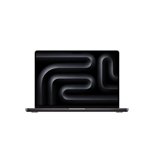 Apple 2024 MacBook Pro Laptop mit M4 Chip mit 10 Core CPU und 10 Core GPU: 14,2" Liquid Retina XDR Display, 16 GB gemeinsamer Arbeitsspeicher, 1 TB SSD Speicher; Space Schwarz von Apple