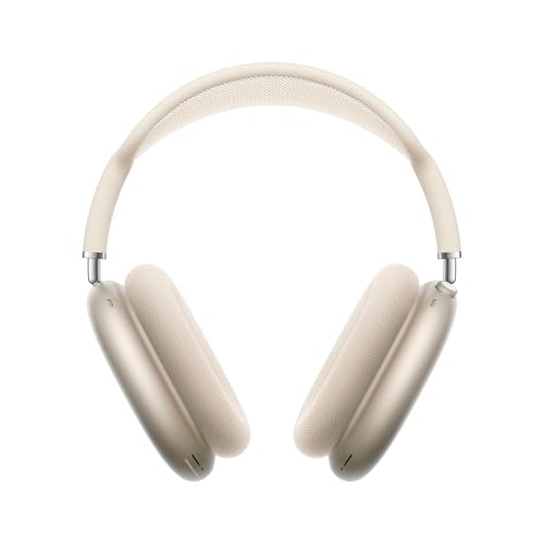 Apple AirPods Max Kabellose Kopfhörer, aktive Geräuschunterdrückung auf Pro Level, Transparenzmodus, personalisiertes 3D Audio, USB-C Ladecase, Polarstern Apple AirPods Max Kabellose Kopfhörer, aktive Geräuschunterdrückung auf Pro Level, Transparenzmodus, personalisiertes 3D Audio, USB-C Ladecase, Polarstern von Apple