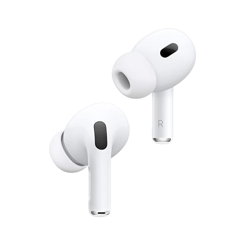 Apple AirPods Pro 2 Kabellose In‑Ear Kopfhörer, Bluetooth Kopfhörer, Aktive Geräuschunterdrückung, Hörhilfefunktion, Transparenzmodus, Personalisiertes 3D Audio, Hi-Fi Sound, H2 Chip, Laden über USB-C von Apple
