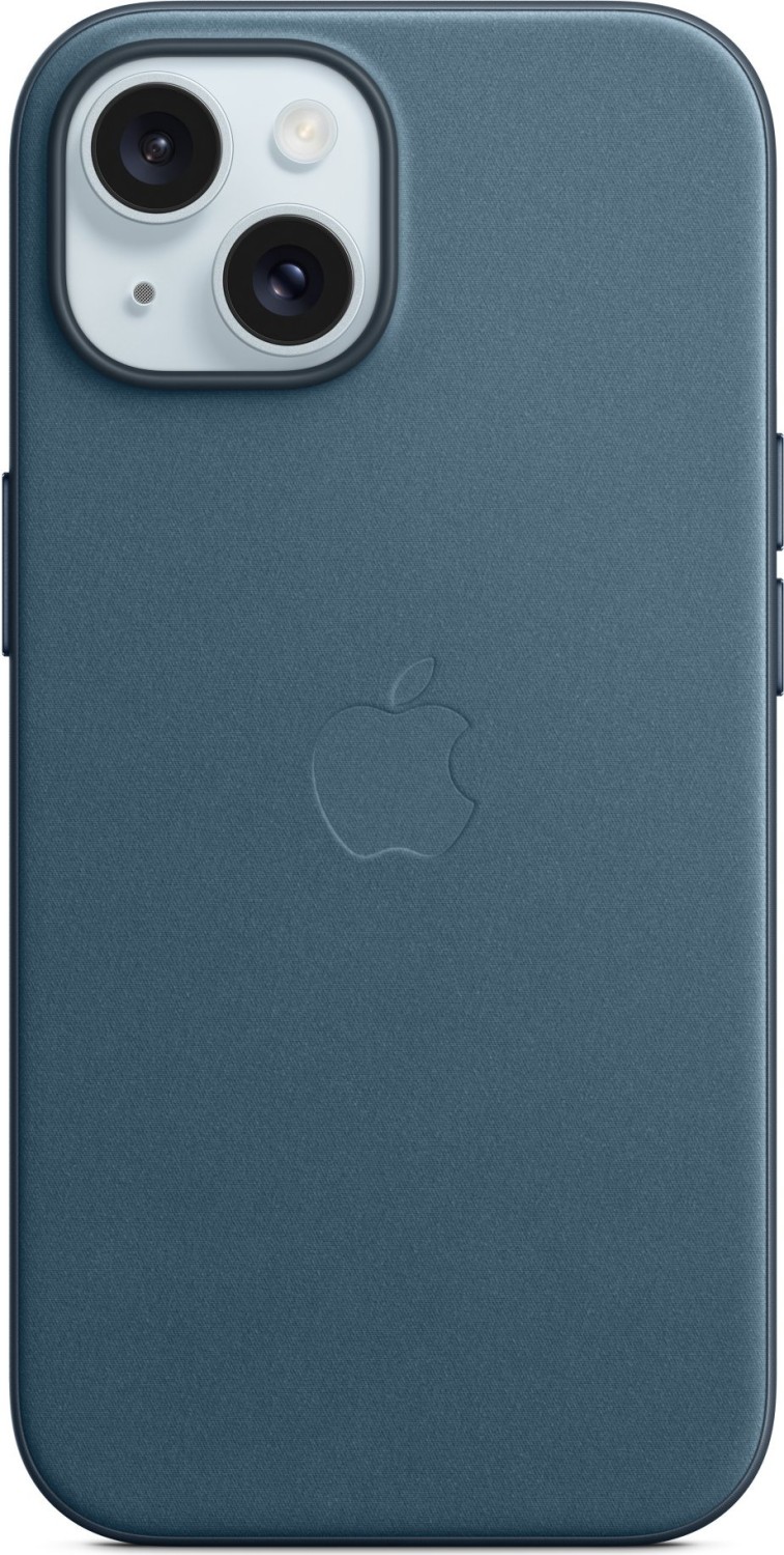 Apple - Hintere Abdeckung für Mobiltelefon - kompatibel mit MagSafe - FineWoven - Pazifikblau - für iPhone 15 (MT3G3ZM/A) von Apple
