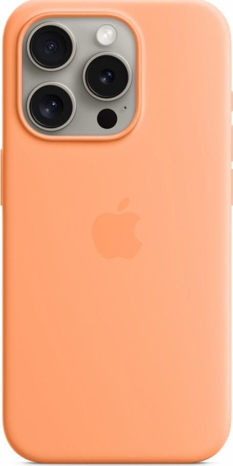 Apple - Hintere Abdeckung für Mobiltelefon - kompatibel mit MagSafe - Silikon - Orangensorbet - für iPhone 15 Pro (MT1H3ZM/A) von Apple