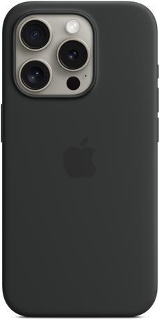 Apple - Hintere Abdeckung für Mobiltelefon - kompatibel mit MagSafe - Silikon - Schwarz - für iPhone 15 Pro (MT1A3ZM/A) von Apple