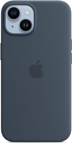 Apple - Hintere Abdeckung für Mobiltelefon - kompatibel mit MagSafe - Silikon - Storm Blue - für iPhone 14 (MW5T3ZM/A) von Apple