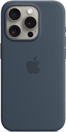 Apple - Hintere Abdeckung für Mobiltelefon - kompatibel mit MagSafe - Silikon - Storm Blue - für iPhone 15 Pro (MT1D3ZM/A) von Apple