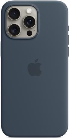 Apple - Hintere Abdeckung für Mobiltelefon - kompatibel mit MagSafe - Silikon - Storm Blue - für iPhone 15 Pro Max (MT1P3ZM/A) von Apple