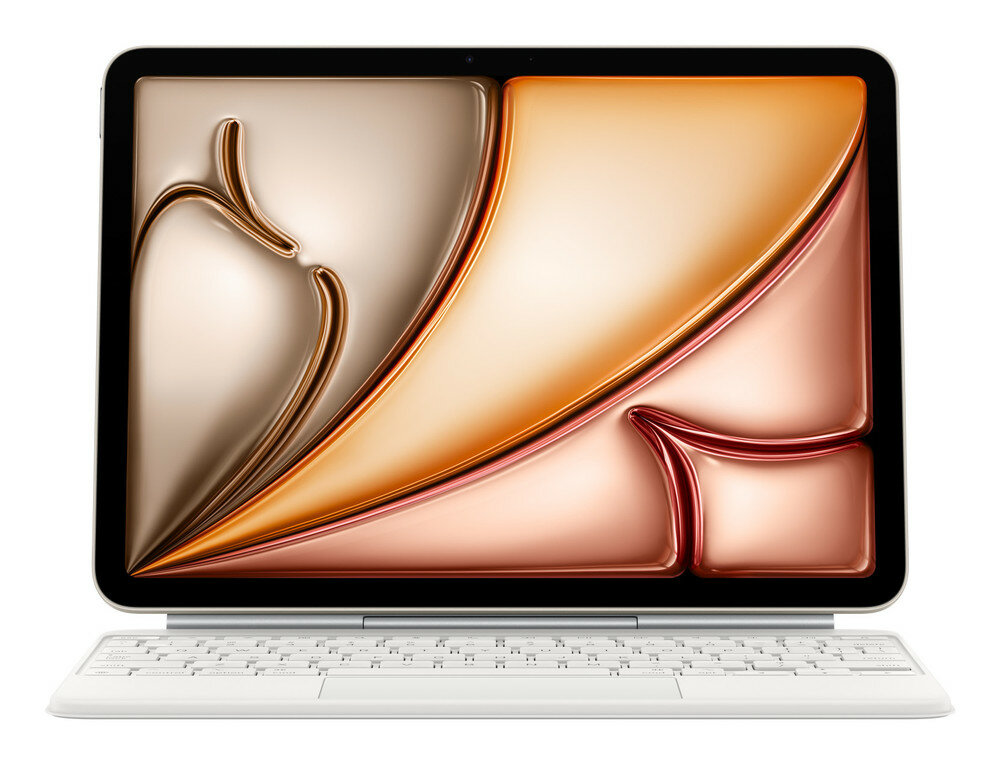 Apple Magic Keyboard für das 11" iPad Air (M3) - Deutsch - weiß (MDFV4D/A, Kompatibel mit 11" iPad Air (M3), 11" iPad Air (M2), iPad Air (5. Generation), iPad Air (4. Generation)) von Apple