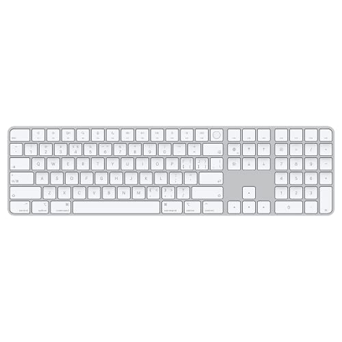Apple Magic Keyboard mit Touch ID und Ziffernblock: Bluetooth, wiederaufladbar. Kompatibel mit Mac Computern Chip; Chinesisch (Pinyin), Weiße Tasten von Apple