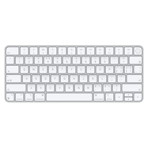 Apple Magic Keyboard mit Touch ID: Bluetooth, wiederaufladbar. Kompatibel mit Mac Computern Chip; Chinesisch (Pinyin), Weiße Tasten von Apple