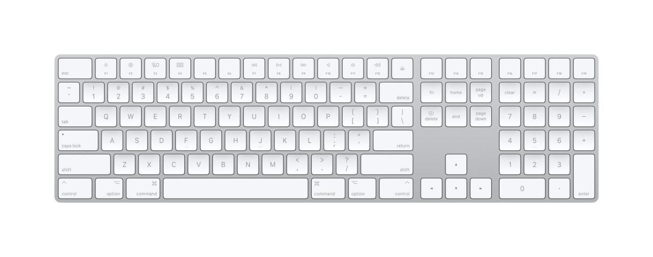 Apple Magic Keyboard mit Ziffernblock, silber von Apple