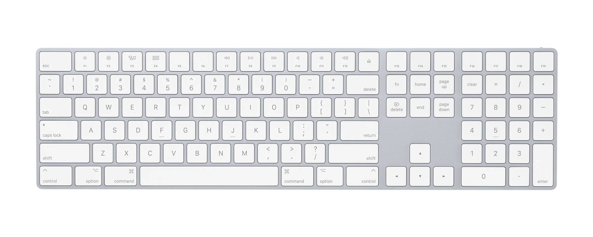 Apple Magic Keyboard mit Ziffernblock - Int.English - Bluetooth/Lightning Anschluss (MQ052Z/A) von Apple