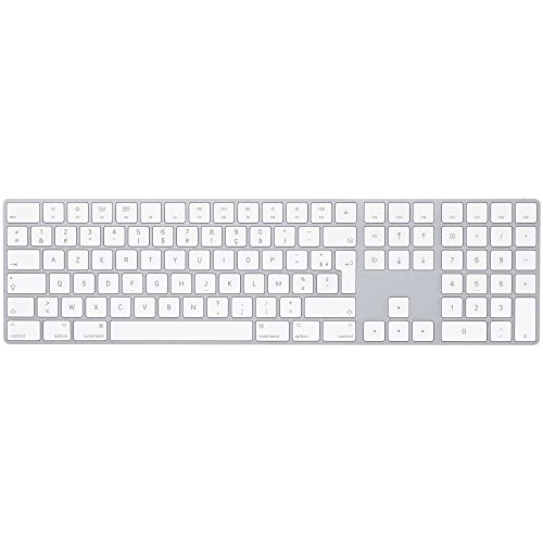 Apple Magic Keyboard mit Ziffernblock: Bluetooth, wiederaufladbar. Kompatibel mit Mac, iPad oder iPhone; Französisch, Silber von Apple