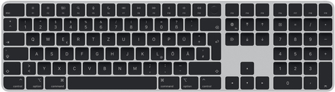 Apple Magic Keyboard with Touch ID and Numeric Keypad - Tastatur - Bluetooth, USB-C - QWERTZ - Deutsch - black keys (MMMR3D/A) von Apple