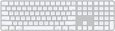 Apple Magic Keyboard with Touch ID and Numeric Keypad - Tastatur - Bluetooth - QWERTY - USA - Silber - für iMac (Anfang 2021), Mac mini (Ende 2020), MacBook Air (Ende 2020), MacBook Pro (Ende 2020) (MK2C3LB/A) - Sonderposten von Apple