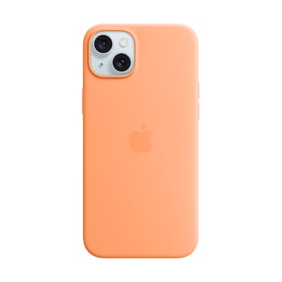 Apple Original iPhone 15 Plus Silicone Case mit MagSafe - Sorbet Orange von Apple