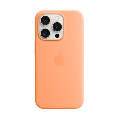 Apple Original iPhone 15 Pro Silicone Case mit MagSafe - Sorbet Orange von Apple