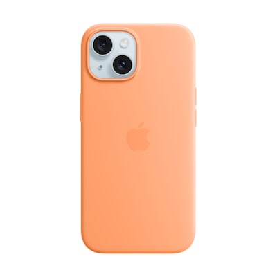 Apple Original iPhone 15 Silicone Case mit MagSafe - Sorbet Orange von Apple